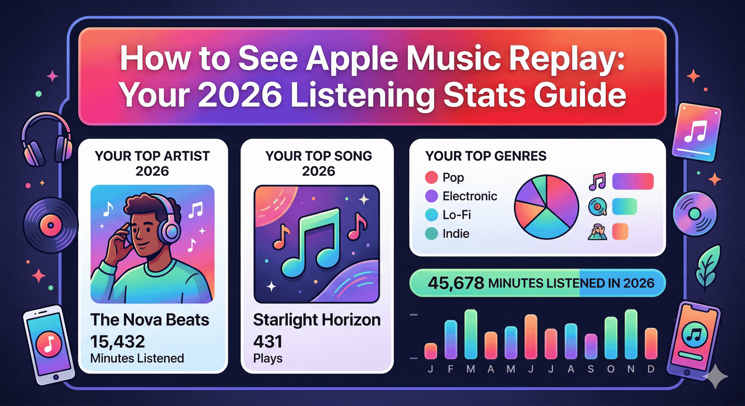 Check out your Apple Music Replay to see your most played songs and artists this year